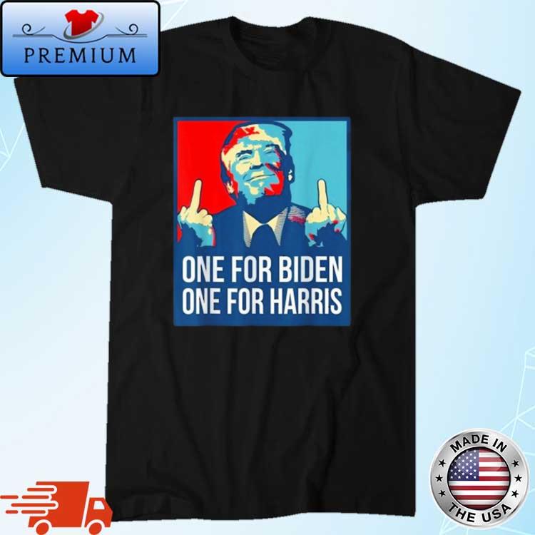Donald Trump Middle Finger Biden Harris America Republican T-Shirt