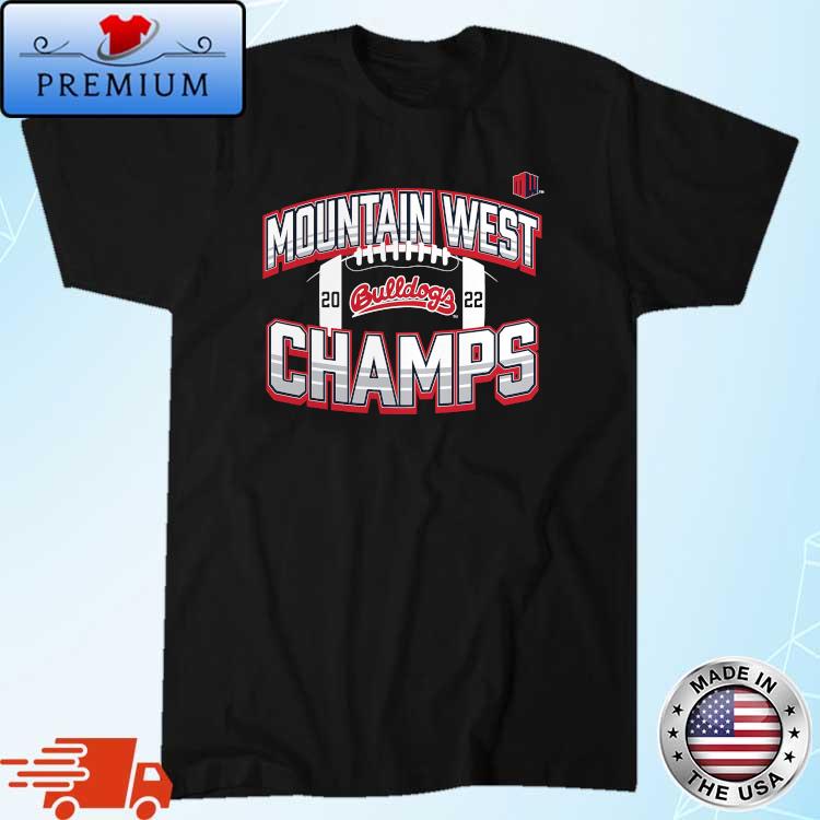 Fresno State Bulldogs 2022 Mountain West Football Conference Champions Icon Bold Shirt