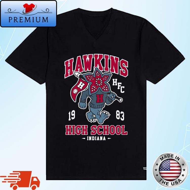 Hawkins High School Vintage Distressed Creepy Cute College Demogorgon  Mascot Shirt, hoodie, sweater, long sleeve and tank top