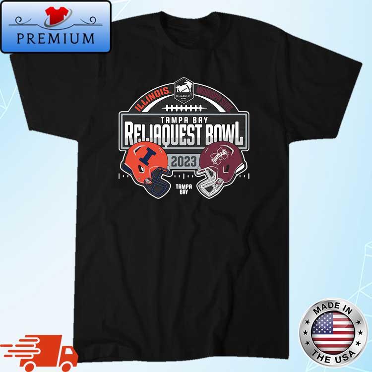Illinois Fighting Illini vs. Mississippi State Bulldogs 2023 ReliaQuest Bowl Matchup Shirt