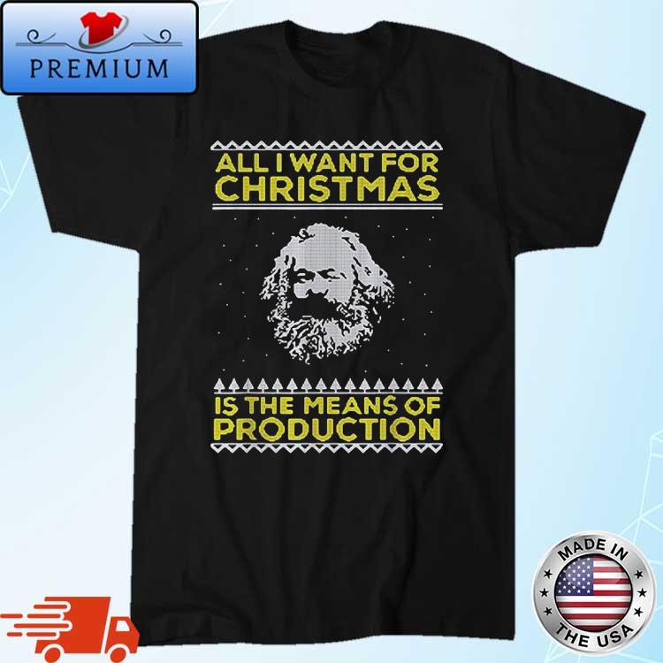 Karl Marx All I Want For Christmas Is The Means Of Production Ugly Christmas Sweater