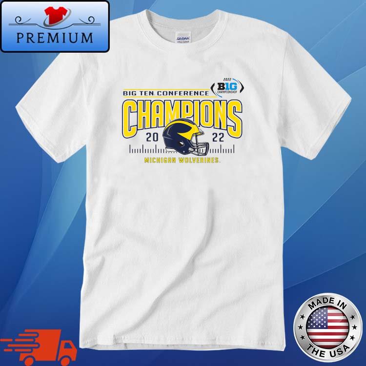 Michigan Wolverines Big Ten Conference Champs 2022 Football Helmet Shirt