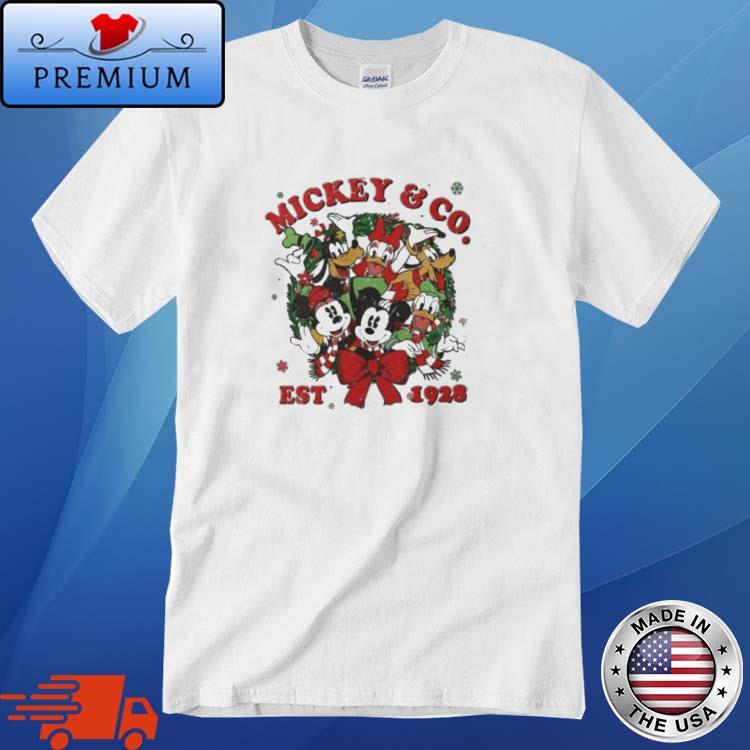 Mickey and friends co est 1928 custom santa Christmas shirt