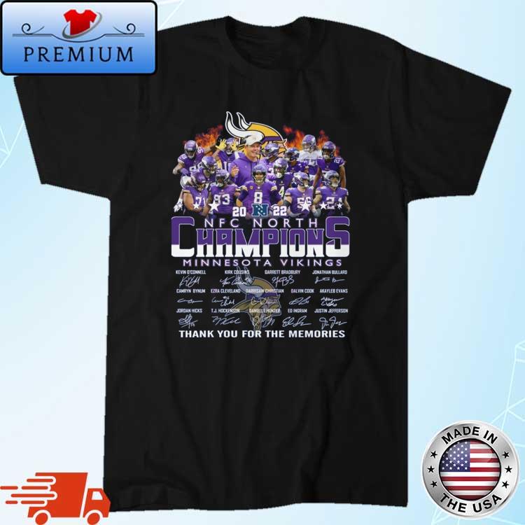 NFC North Champions Minnesota Vikings Thank You For The Memories Signatures Shirt