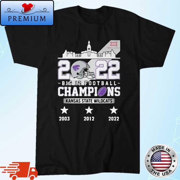 Official Kansas State Wildcats 2022 Big 12 Football Champions 2003-2022 Shirt
