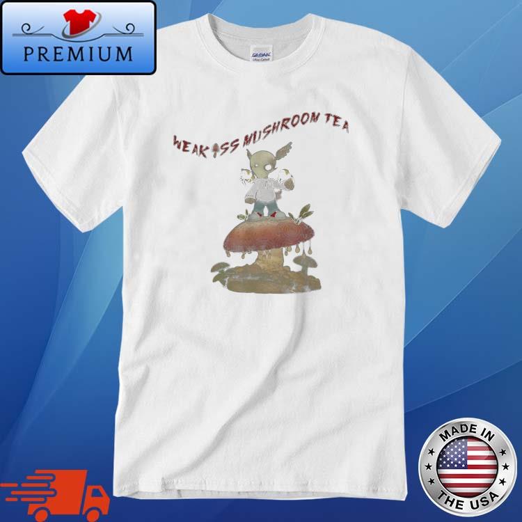 Official Weak Ass Mushroom Tea Skull Kid T-Shirt