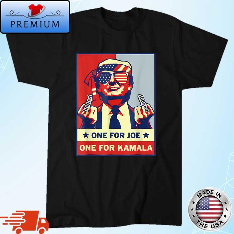 One For Joe One For Kamala Trump 2024 American Flag Vintage Shirt