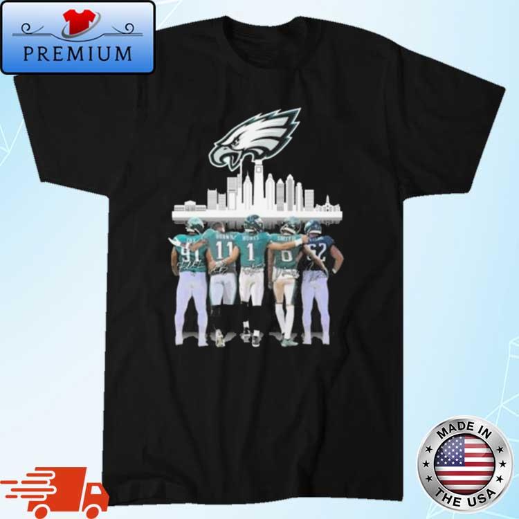 Philadelphia Eagles Skyline Cox Brown Hurts Smith and Kelce