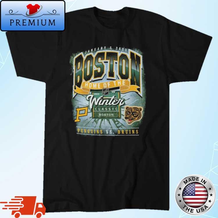 Pittsburgh Penguins vs. Boston Bruins '47 2023 NHL Winter Classic Rocker Vintage Tubular Shirt