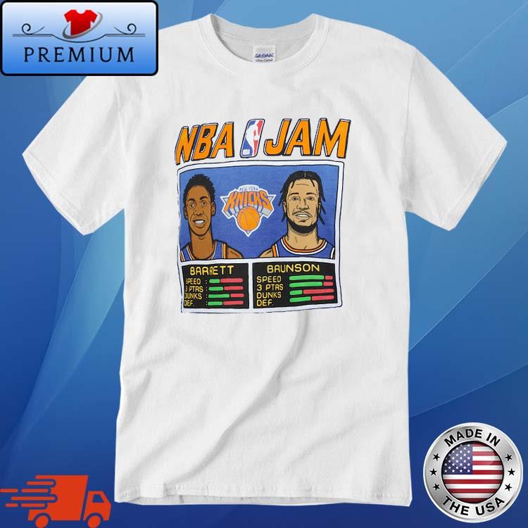 RJ Barrett ' Jalen Brunson New York Knicks Homage NBA Jam Shirt