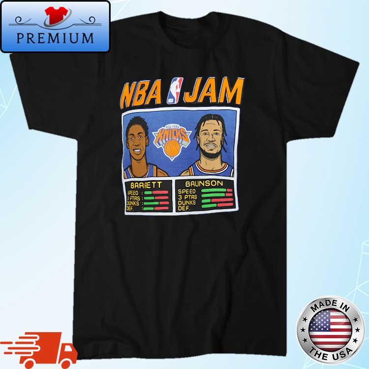 RJ Barrett ' Jalen Brunson New York Knicks Homage NBA Jam Tri-Blend Shirt