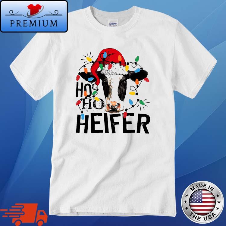 Santa Cow Ho Ho Heifer Christmas Lights Sweater