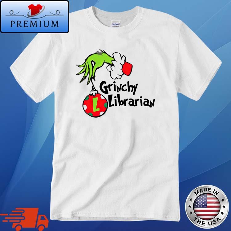 The Grinch Hand Grinchy Librarian Christmas Sweater