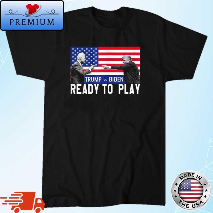 Trump 2024 Flag 45 47 Election Save America Again Trump Vs Biden Ready To Play Shirt