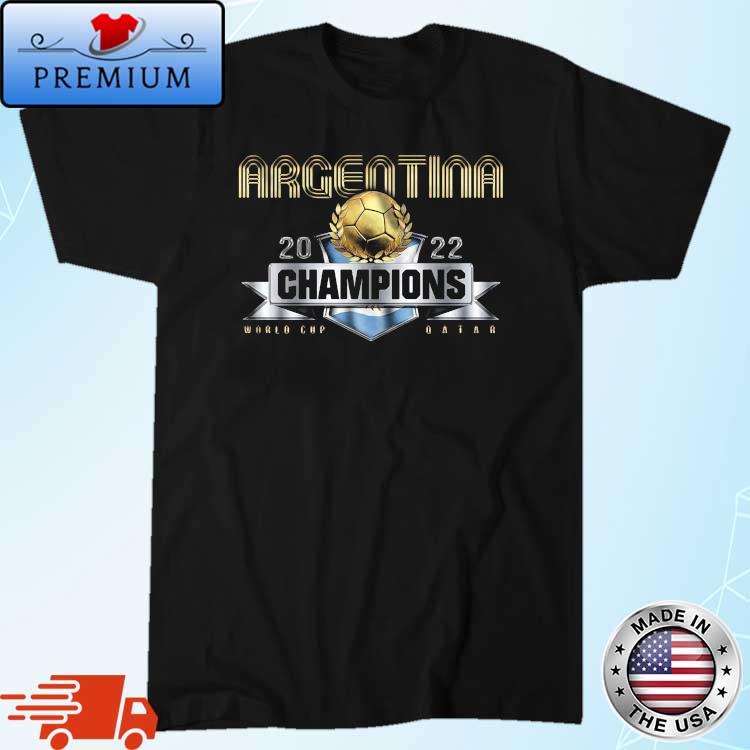 World Cup 2022 On Qatar Argentina Champions Shirt