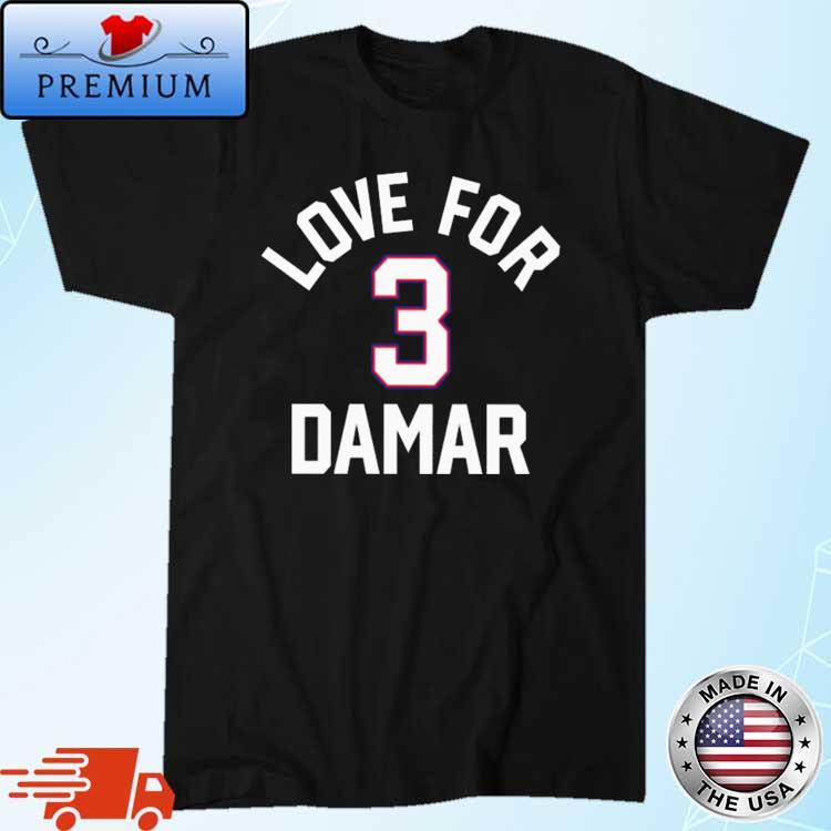 Buffalo Bills Damar Hamlin love for 3 shirt, hoodie, sweater, long sleeve  and tank top