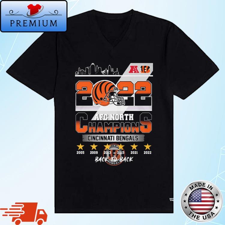 Official Cincinnati Bengals AFC North back 2 back champions 2021 2022 shirt,  hoodie, sweater, long sleeve and tank top