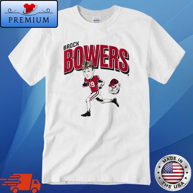 Georgia Football: Brock Bowers Caricature, Adult T-Shirt / 3XL - College Football - Sports Fan Gear | BreakingT