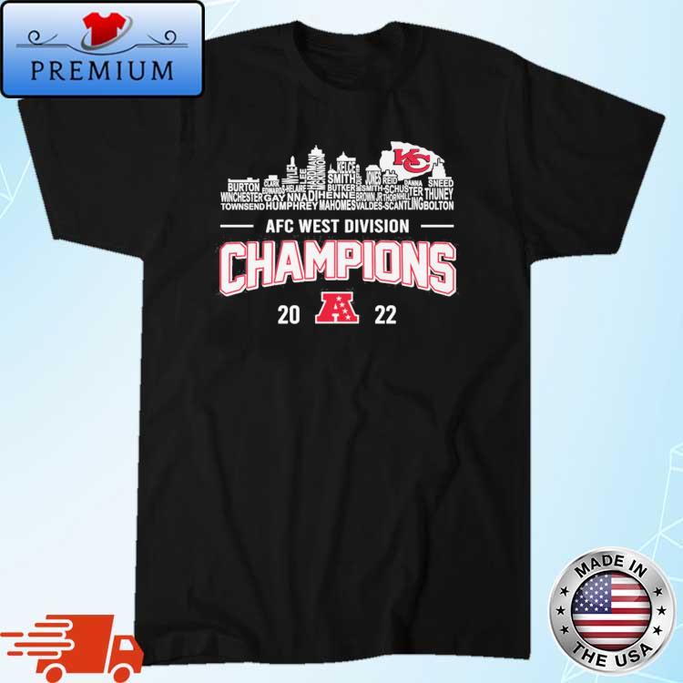 2022 AFC West Division Champions Kansas City Chiefs Skyline Shirt, hoodie,  sweater, long sleeve and tank top