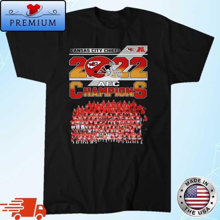 Kansas City Chiefs Team Players 2022 AFC Champions shirt,Sweater, Hoodie,  And Long Sleeved, Ladies, Tank Top