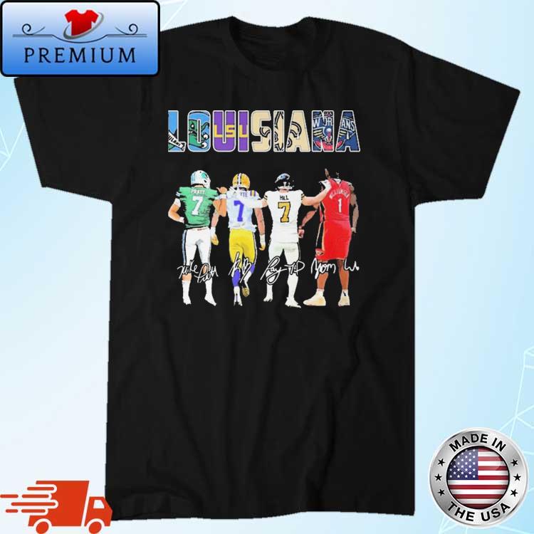 Louisiana Sports Team Players Signatures Shirt