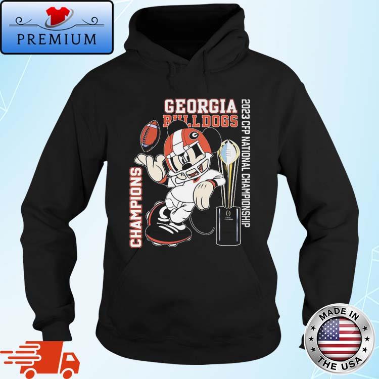 Mickey Mouse Georgia Bulldogs 2023 Cfp National Championship Champions Shirt $21.95 Hoodie