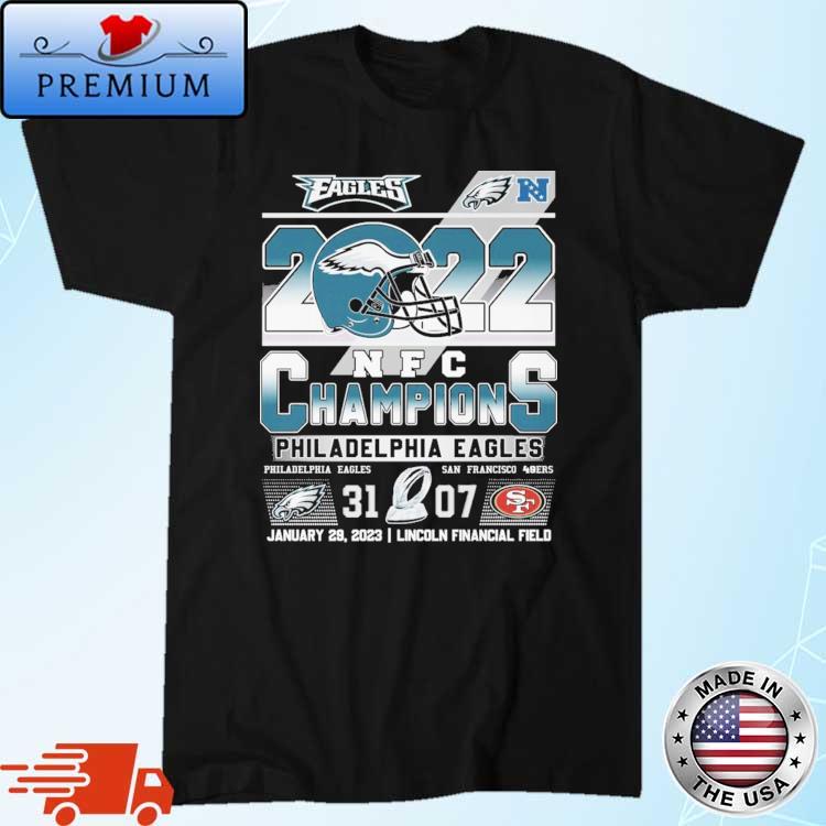 Premiumt-shirt - Philadelphia Eagles 2022 NFC Champions Lincoln ...
