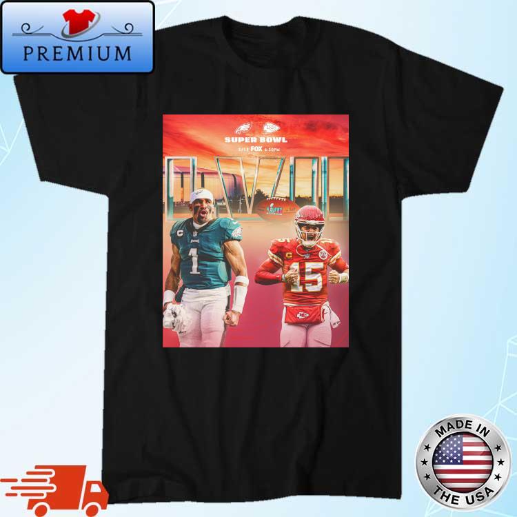 Official Philadelphia Eagles Vs Kansas City Chiefs 2023 Lvii Super Bowl T- shirt,Sweater, Hoodie, And Long Sleeved, Ladies, Tank Top