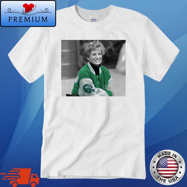 Endastore Princess Diana Wearing Philadelphia Eagles Coat T-Shirt