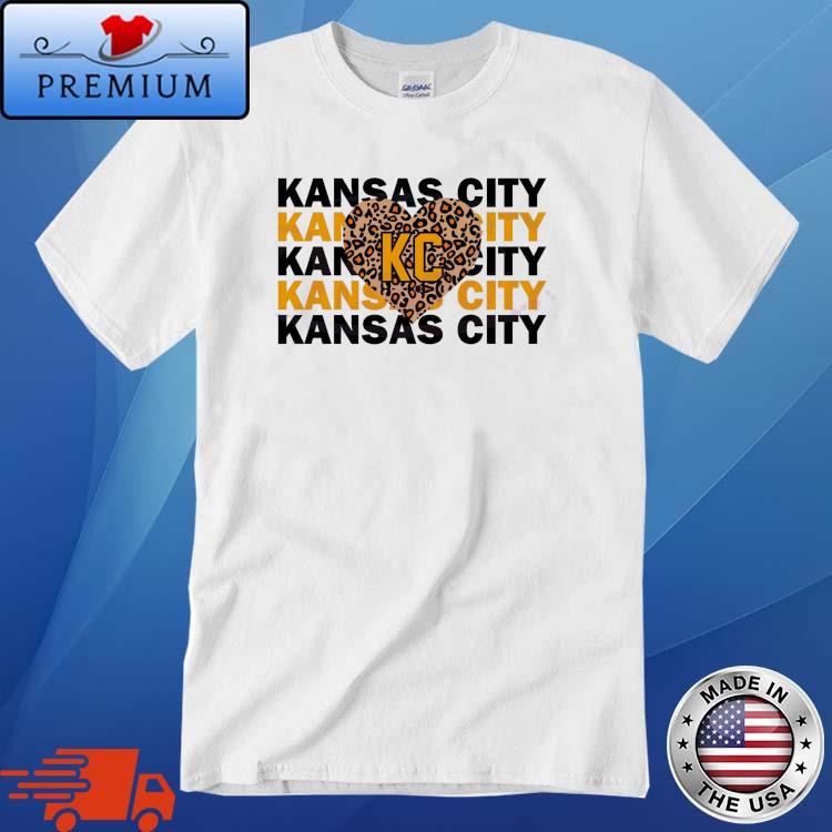 Kansas City Chiefs Football Leopard Heart Shirt