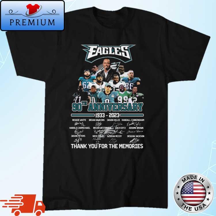 The Philadelphia Eagles 90th Anniversary 1933-2023 Thank You For The  Memories Signatures Unique T-Shirt - Binteez in 2023