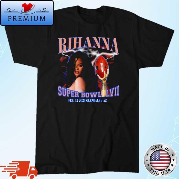 Rihanna Football Super Bowl 2023 Shirt, American Football Short Sleeve  Sweater