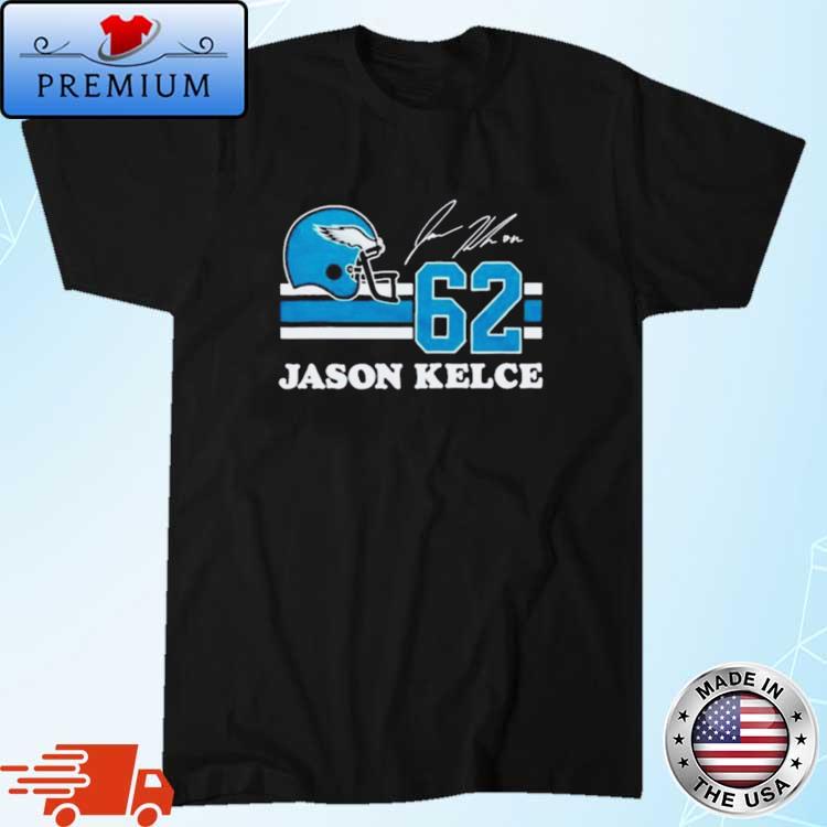 Philadelphia Eagles Jason Kelce 62 Helmet And Signature Shirt