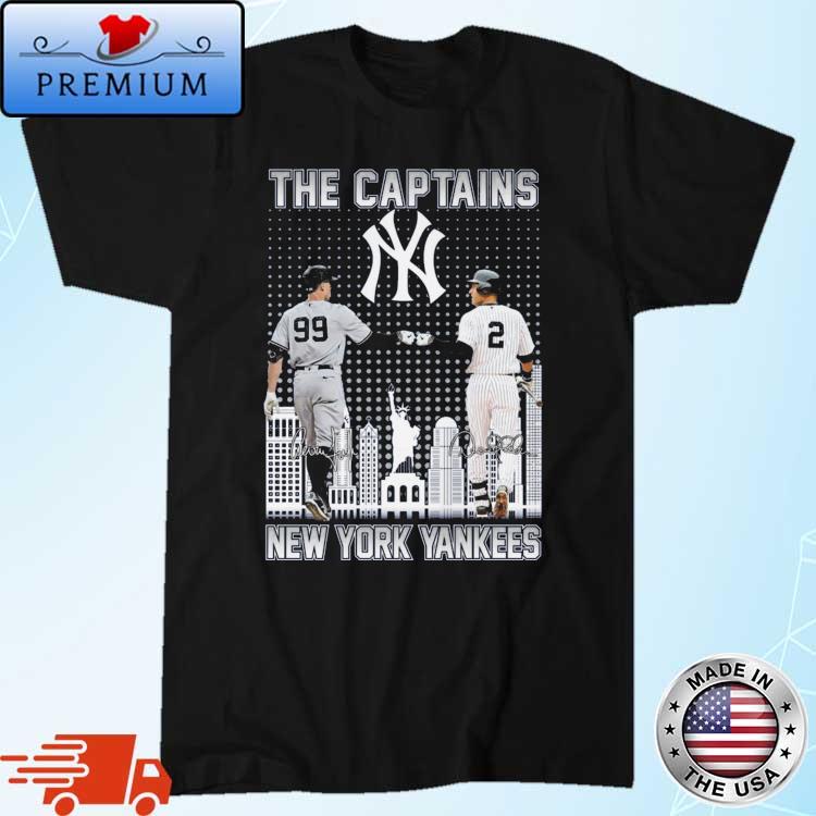 Original The Captains New York Yankees Aaron James Judge And Derek Jeter  Signatures Shirt,Sweater, Hoodie, And Long Sleeved, Ladies, Tank Top