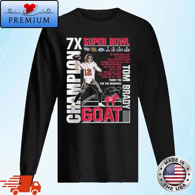 Official goat Tom Brady thank you for the memories signature T