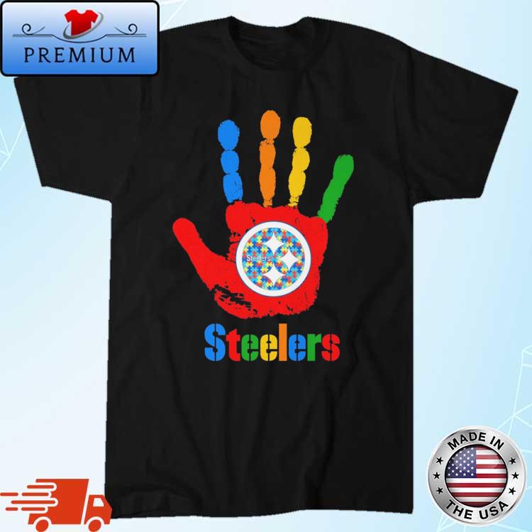 Pittsburgh Steelers Blood Hand Autism shirt, hoodie, sweater, long sleeve  and tank top