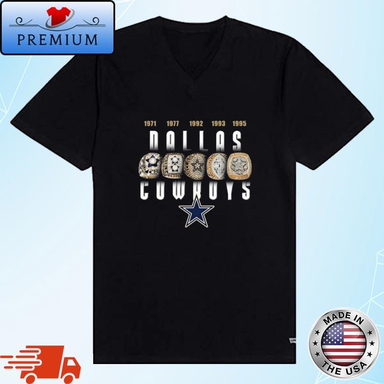 Dallas Cowboys Ring 1971 1977 1992 1993 1995 Shirt,Sweater, Hoodie, And  Long Sleeved, Ladies, Tank Top