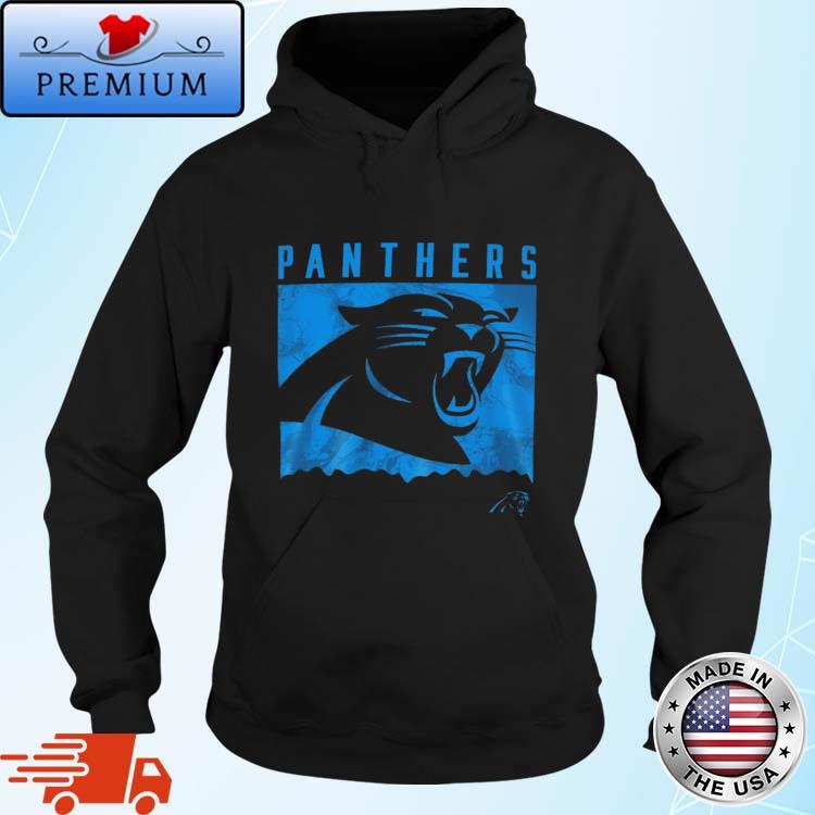 NFL Team Apparel Youth Carolina Panthers Liquid Camo Black T-Shirt