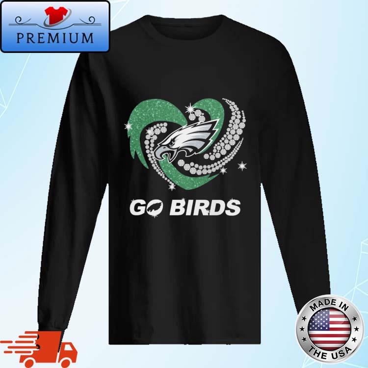 Philadelphia Eagles Go Birds Diamond Heart Shirt