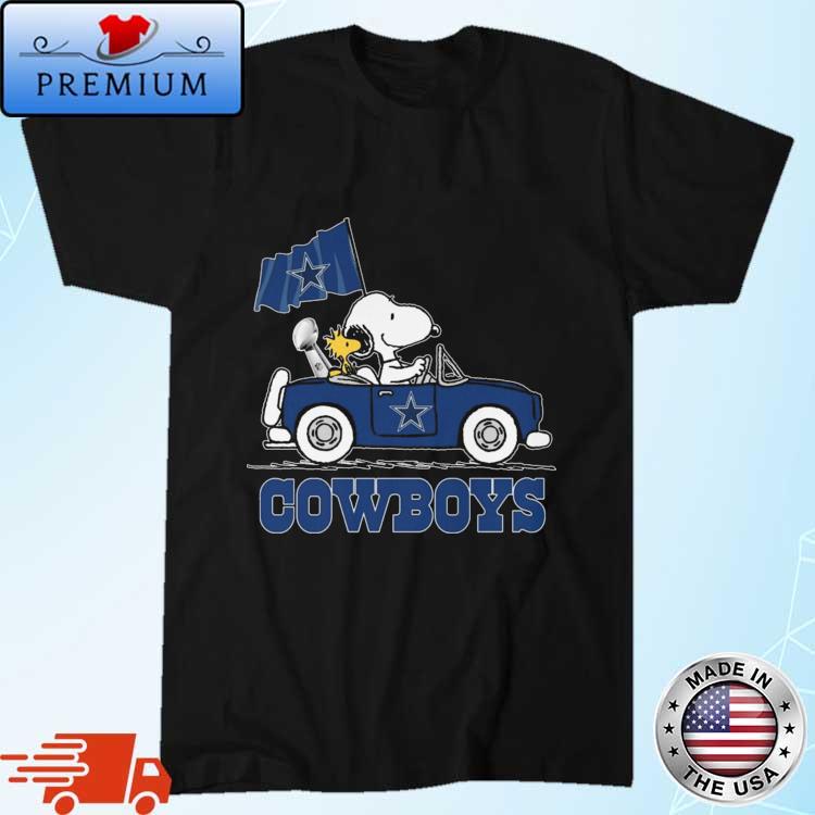 Snoopy And Woodstock Driving Car Dallas Cowboys Shirt