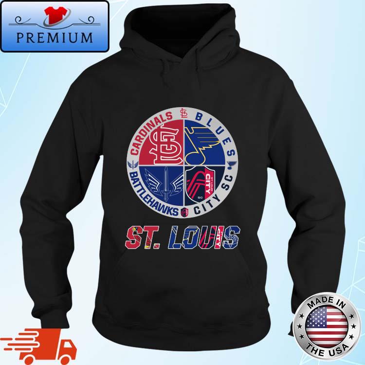 St. Louis sport teams Cardinals Blues City SC and Battlehawks logo shirt,  hoodie, sweater and v-neck t-shirt