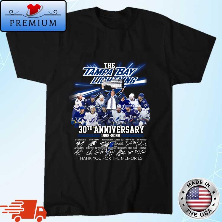 Original Tampa Bay Lightning 30th Anniversary 1992 2022 Thank You For The  Memories Signatures T-shirt,Sweater, Hoodie, And Long Sleeved, Ladies, Tank  Top