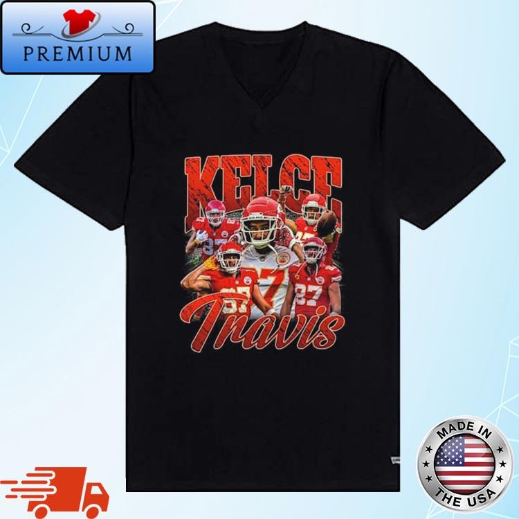 Travis Kelce Kansas City Chiefs Retro 90s Football Poster Shirt,Sweater,  Hoodie, And Long Sleeved, Ladies, Tank Top