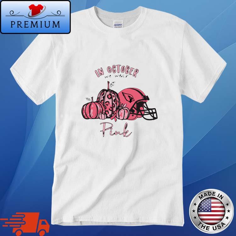 In October we wear pink and watch Arizona Cardinals Mickey Disney shirt,  hoodie, sweater, long sleeve and tank top