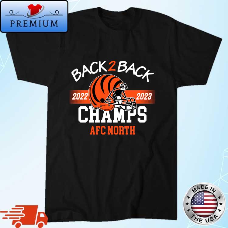 Cincinnati Bengals Back 2 Back Champs 2022 2023 AFC North Champs Helmet T- Shirt, hoodie, sweater, long sleeve and tank top