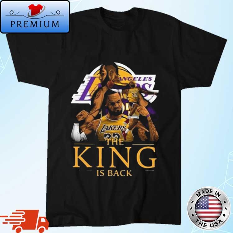 Los Angeles Lakers Lebron James The King Is Back Shirt - Peanutstee