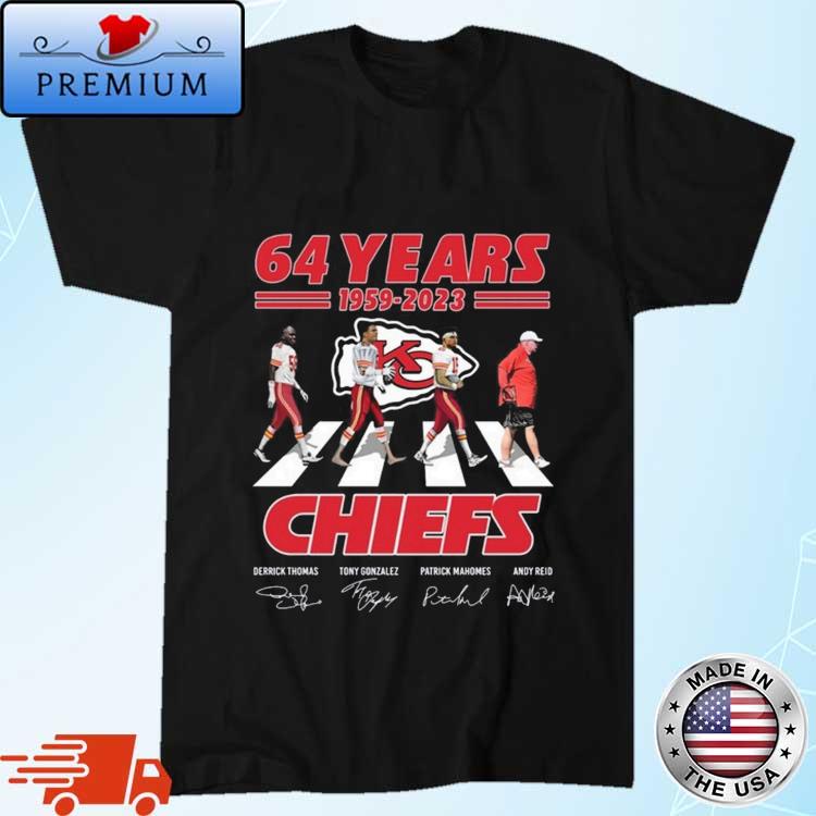 64 years 1959 2023 Kansas city Chiefs thank you for the memories shirt,  hoodie, sweater, long sleeve and tank top