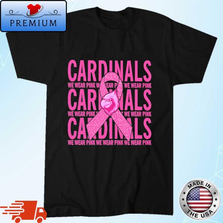 Official Arizona Cardinals Mascot We Wear Pink Cancer Art Shirt,Sweater,  Hoodie, And Long Sleeved, Ladies, Tank Top
