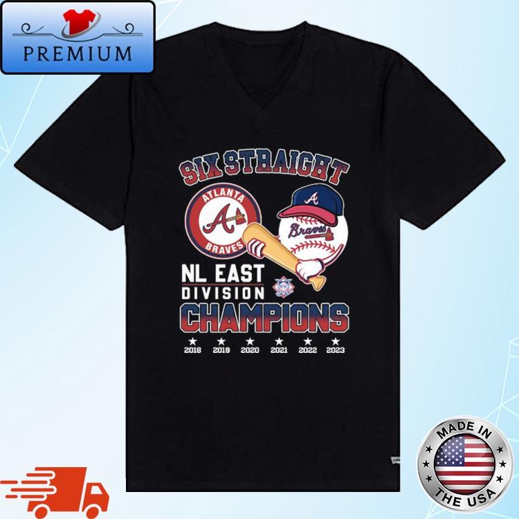 Six Straight Atlanta Braves NL East Division Champions 2018-2023 Shirt,  hoodie, sweater, long sleeve and tank top