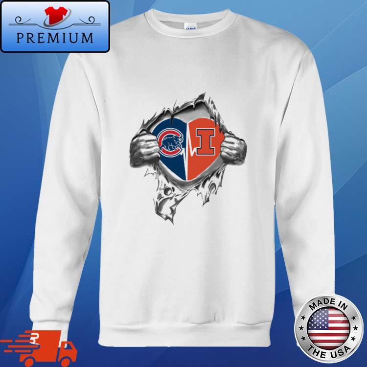 Blood Inside Me Chicago Cubs And Illinois Fighting Illini 2023 Shirt